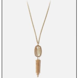 Kendra Scott Rayne Tassel Gold Dust Glass Necklace Long